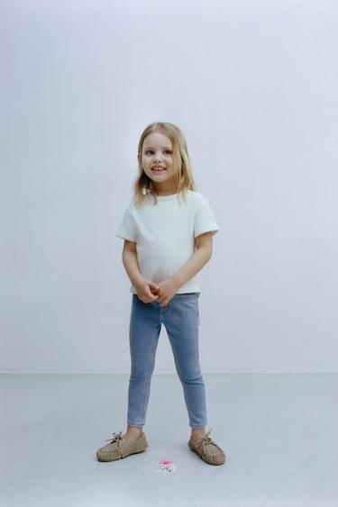 BASIC DENIM LEGGINGS - Light blue by Zara