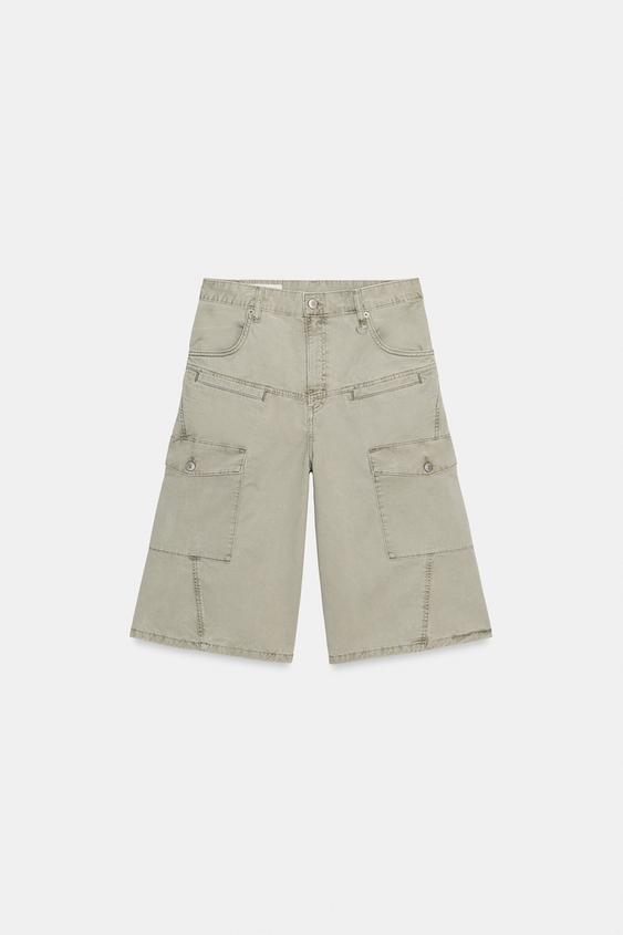 CARGO JORTS BERMUDA SHORTS - Light khaki by Zara - Image 0