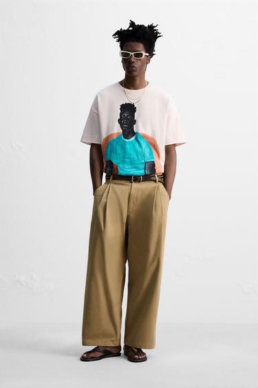 GRAPHIC T-SHIRT © OTIS KWAME KYE QUAICOE - Pale pink by Zara