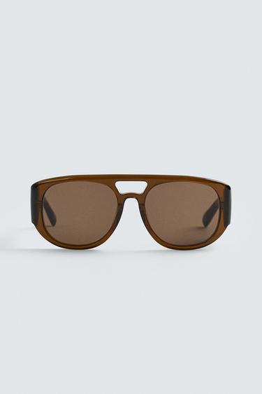 RECTANGULAR SUNGLASSES - Brown by Zara