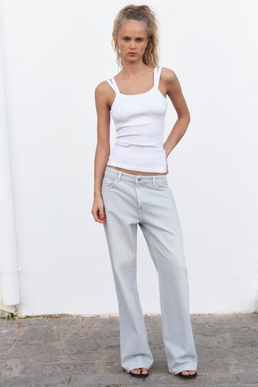 MID-RISE WIDE-LEG TRF JEANS - Light blue by Zara - Image 0