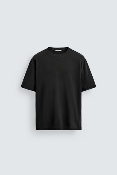 BASIC HEAVYWEIGHT T-SHIRT /03 - Black by Zara