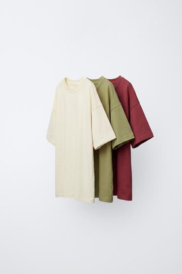 3-PACK OF PLAIN T-SHIRTS - Pistachio by Zara