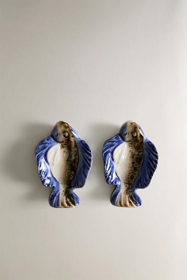 PACK OF FISH CERAMIC CHOPSTICK STANDS (PACK OF 2) - Blue by Zara - Image 0