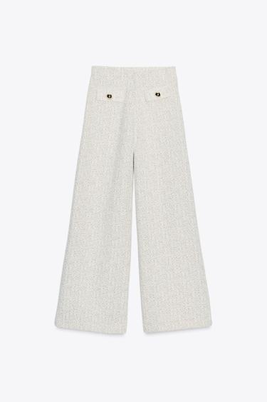 TEXTURED TROUSERS - Ecru by Zara