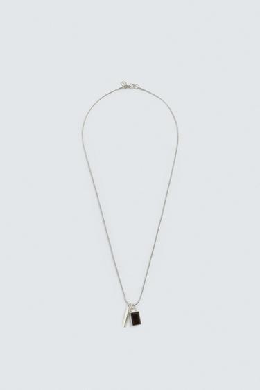 ROPE CHAIN WITH PENDANTS - Silver by Zara