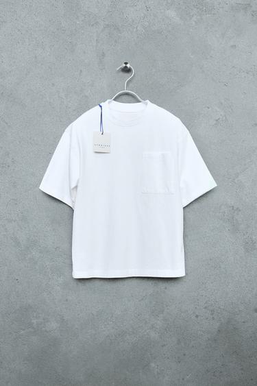 STORIESZ - HEAVY WEIGHT T-SHIRT WITH POCKET - Ecru by Zara