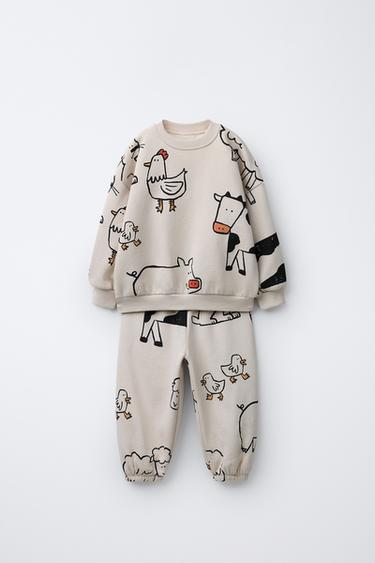 FARM PRINT JOGGING SET - Ice by Zara