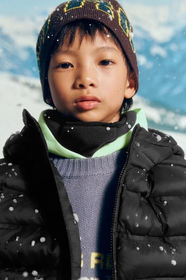 TEXT KNIT BEANIE SKI COLLECTION - Green by Zara