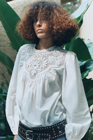 ZW COLLECTION COMBINED MESH TOP - Ecru by Zara - Image 0