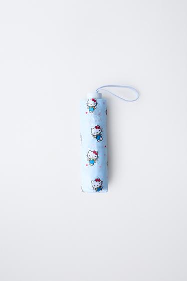 HELLO KITTY AND FRIENDS © SANRIO PRINTED FOLDING UMBRELLA - Light blue by Zara - Image 0