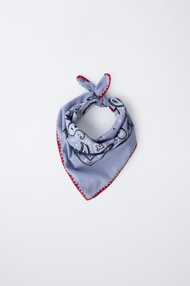 CONTRAST PAISLEY BANDANA - Light blue by Zara