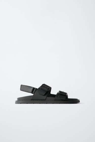 BUCKLE SANDALS - Black by Zara
