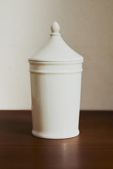 CERAMIC JAR - Ecru by Zara