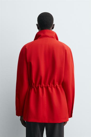 WATER REPELLENT DETACHABLE PARKA - Red by Zara