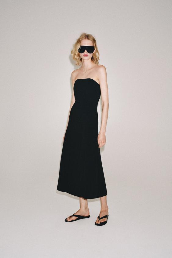 ZW COLLECTION STRAPLESS DRESS - Black by Zara - Image 0