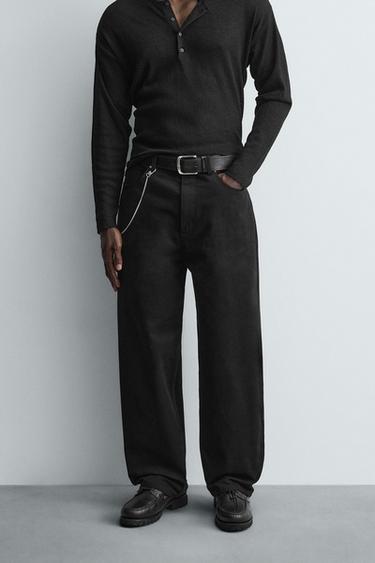 BAGGY FIT JEANS - Black by Zara