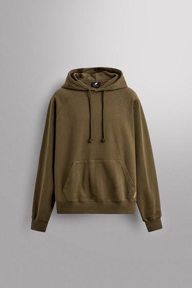 WASHED TRAINING HOODIE - Green by Zara