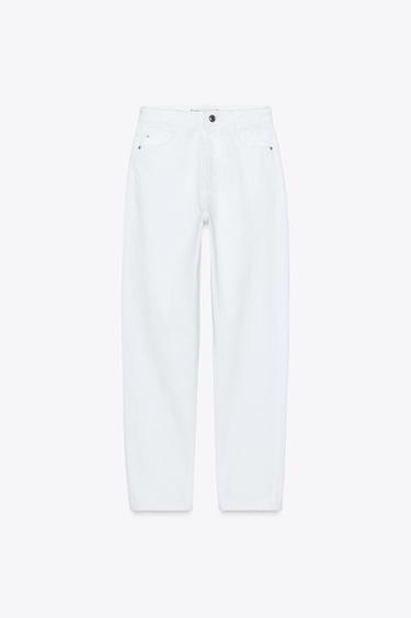 Z1975 HIGH-WAIST MOM JEANS - White by Zara