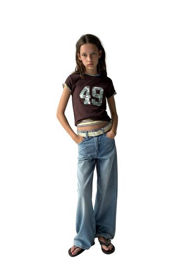 FADED WIDE-LEG JEANS - Blue by Zara