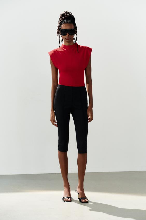 SHOULDER PAD BODYSUIT - Intense red by Zara - Image 0