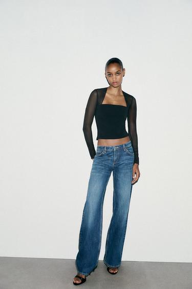 FITTED TOP WITH MATCHING TULLE - Black by Zara - Image 0