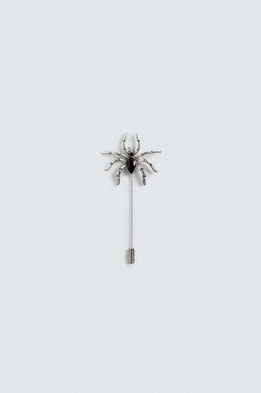 SPIDER METAL PIN - Silver by Zara