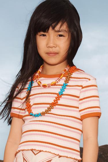 LIMITED EDITION STRIPED CROPPED T-SHIRT - Multicoloured by Zara
