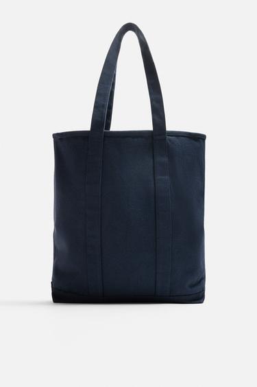 FABRIC SHOPPER BAG - Blue by Zara