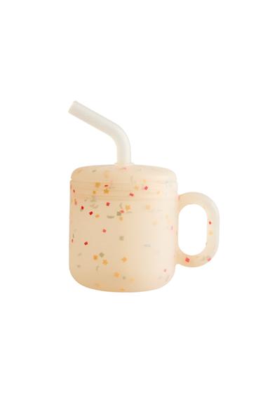 KIDS' SILICONE CONFETTI TUMBLER WITH STRAW - Multicoloured by Zara