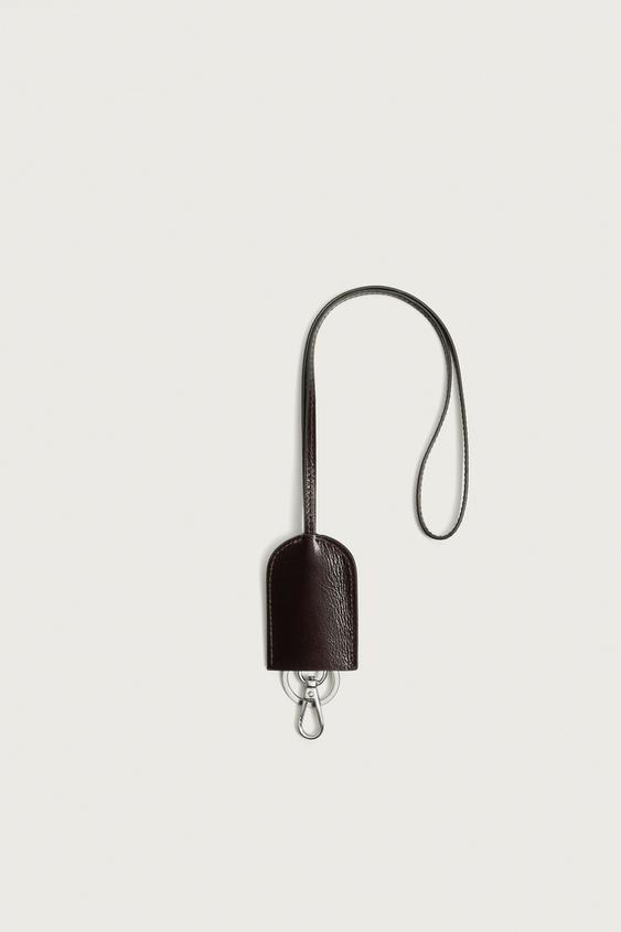 LEATHER PENDANT KEYRING - Brown by Zara - Image 0