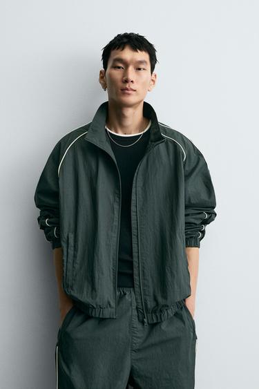 CONTRAST TECHNICAL JACKET - Green by Zara
