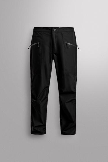 WATERPROOF TECHNICAL SHELL TROUSERS - Black by Zara