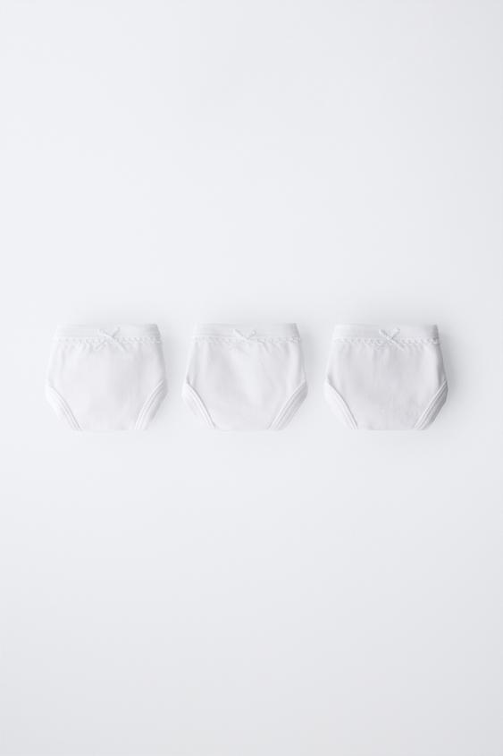 1 1/2-6 YEARS/ THREE-PACK OF PLAIN BRIEFS - White by Zara - Image 0