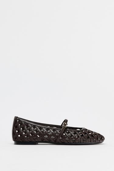 BRAIDED BALLERINAS - Brown by Zara