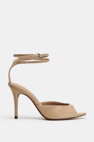 HIGH-HEEL SANDALS WITH ANKLE STRAP - Beige by Zara