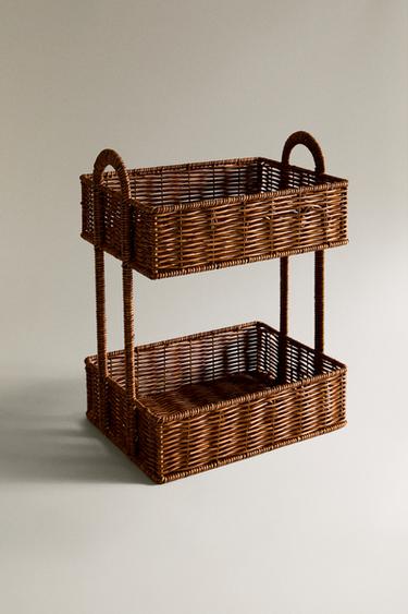 RECYCLED PLASTIC STORAGE UNIT - Brown by Zara