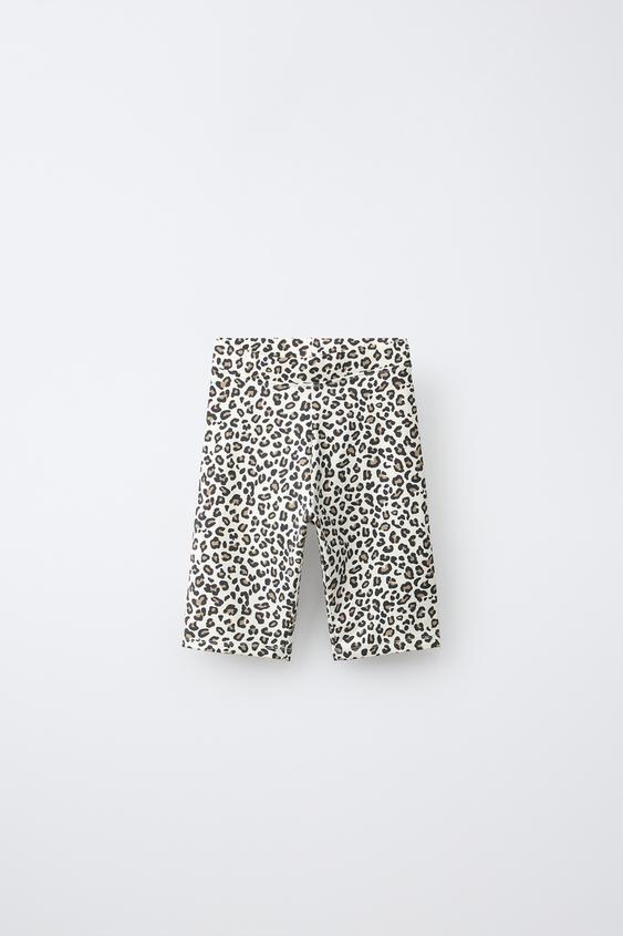 PLAIN CYCLING LEGGINGS - Leopard by Zara - Image 0