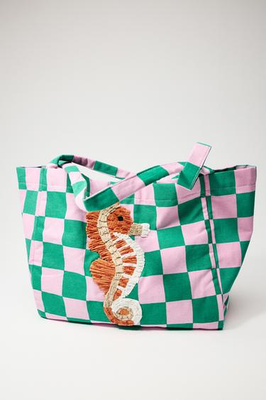FABRIC DESIGN TOTE BAG - Multicoloured by Zara