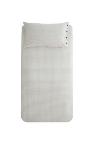 CHILDREN'S CHECK COTTON DUVET COVER - Multicoloured by Zara