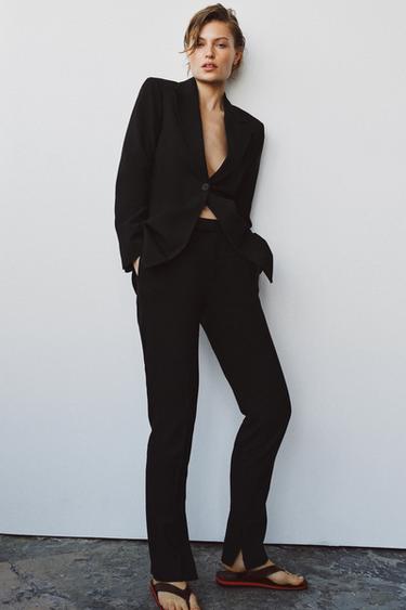 ZW COLLECTION LIMITED EDITION BLAZER AND TROUSERS - Dark mink by Zara