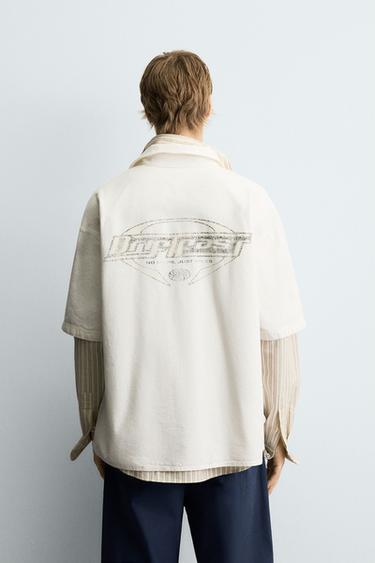 WASHED PRINT SHIRT - White by Zara