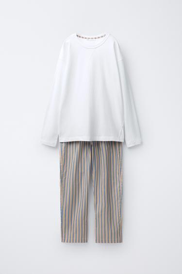 6-14 YEARS/ STRIPED PYJAMAS - camel by Zara - Image 0