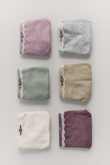 1 1/2-6 YEARS / SIX-PACK OF LACE BRIEFS - Multicoloured by Zara