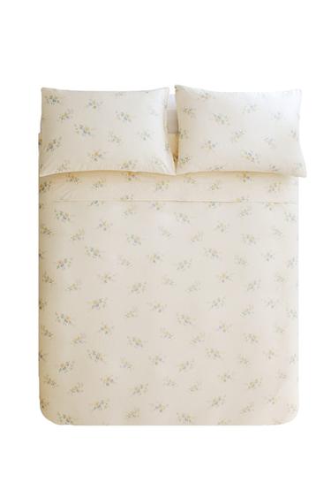 SATEEN FLORAL BOUQUET DUVET COVER - Yellow by Zara