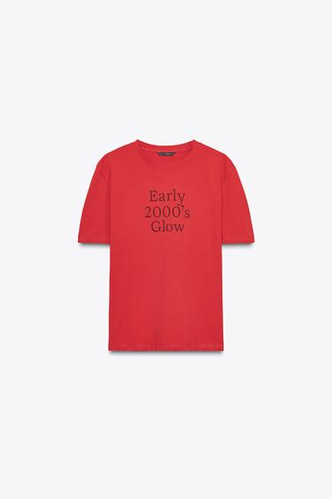 SLOGAN T-SHIRT - Raspberry by Zara