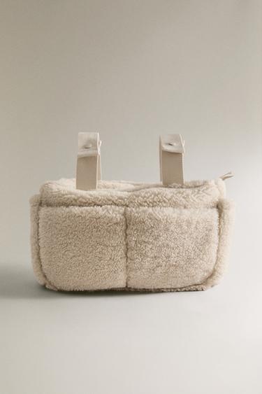FAUX SHEARLING MATERNITY PUSHCHAIR BAG - Ecru by Zara