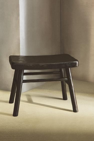 HAMMERED MINI STOOL - Dark brown by Zara