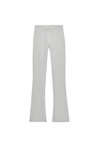 FADED FLARE TROUSERS - Grey marl by Zara