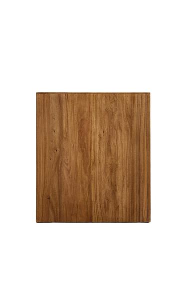 WOODEN CUBE SIDE TABLE - Light brown by Zara